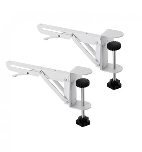 Hohota 2pcs Folding Desk Extender Clamp for Home Office DIY Custom Wooden Desk Extender Board Punch-Free Computer Keyboard Tray Clamp