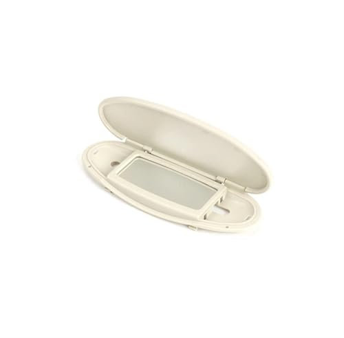 Visera Accesorios Interiores para Parasol Coche Carcasa para Panel Parasol Cubierta para Espejo Cortesía para Mini para Cooper S One D JCW R55 R56 R57 R59 R60 Visera Solar(Beige-No Lamp Slice)