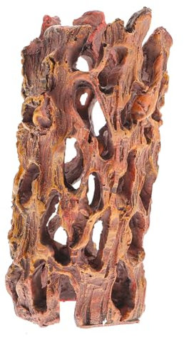 Milisten 1 Pc Trou De Cachette De Poisson Et De Crevette Abri De Cachette De Poisson Ornement D'aquarium Aquarium D'abri De Crevette Décor De Cactus Bois Flotté D'aquarium Résine Brown