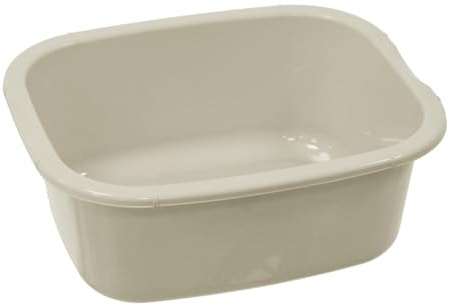 simpa 11L Multi-Purpose Taupe Plastic Rectangular Household Cleaning Bowl for Washing Up, Window Cleaning, Car Valeting and Multi Room Spot Cleaning Tasks.