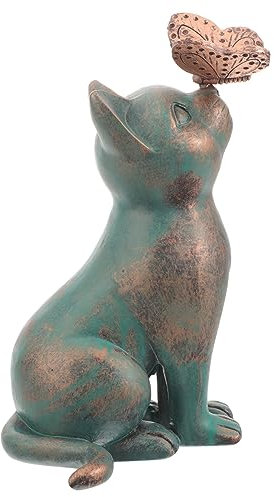 HAMPPLIES Mini Estatua De Gato Resina Decoración De Escritorio Figura De Animalito para Decoración