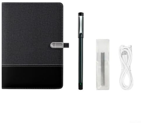 HpLive Carnet numérique réutilisable, kit de carnet intelligent : numérisation en temps réel et synchronisation Bluetooth pour les notes manuscrites (stylo intelligent + paper)