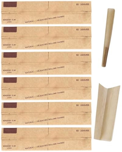 SCJJZ 6 Kartons Rollenpapier,108 * 44mm King Size Hülsen,Konisch gedreht,Aus Papier