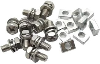 ZNAGDFVW Schrauben für Motorräder 10 Satz Universal Motorrad Roller ATV Dirt Bike Batterieklemme Mutter Und Schraube M5x10mm M6x12mm 4Ah 5Ah 6AH 7Ah Umbau Ersatzteile(M6)