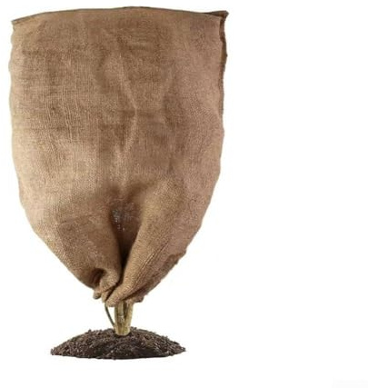 Winterpflanzen-Abdeckbeutel für Frost- und Wildtierschutz, Jute-Material, wiederverwendbares Design (80 × 120 cm)