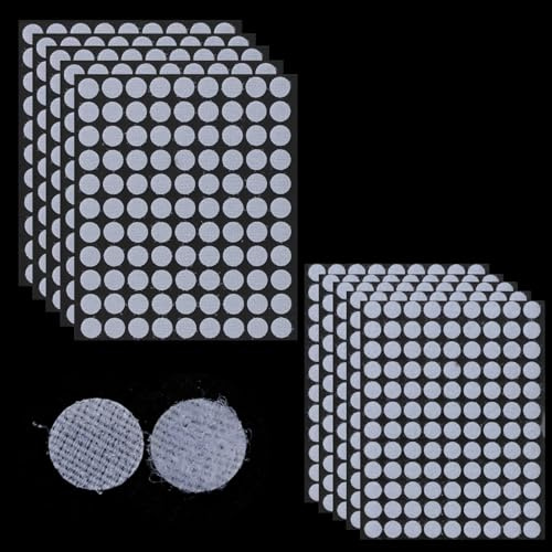 1080 Stück Klettpunkte Selbstklebend 10mm, Runde Transparente Klett Klebepunkte, Doppelseitige Klebepunkte für DIY/Fotos/Festival-Dekoration/Basteln (540 Paar)