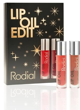 Rodial Plumping Collagen Lip Oil 4 ml - Vegan Collagen-Infused lip oil with Macadamia and Jojoba Oil, Deep Hydration for Fuller-Looking Pout, Ultra-Nourishing Formula (Duo Kit)
