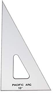 Pacific Arc Zeichendreieck, 25,4 cm, 30/60/90 Grad, mit Farbkante, Topas