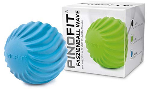 PINOFIT Faszienball Wave zur Selbstmassage und Behandlung des Bindegewebes Verschiedene Trendfarben (Blau)