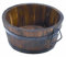 Muddy Hands Burnt Wood Half Whiskey Barrel Wooden Planter Round Plant Pot Outdoor Garden (Small)