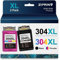 ZIPRINT 304XL Druckerpatronen Ersatz für HP 304 XL Druckerpatronen für HP Envy 5030 5010 5020 5000 DeskJet 2620 2630 2600 3700 3720 3730 3750 (Schwarz/Farbe,2-Pack)