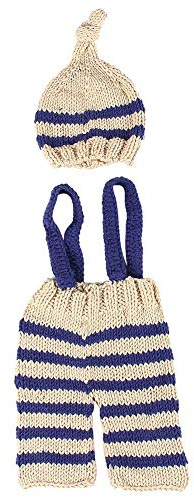 Newborn Photo Outfit Crochet Cow Hat Pants Set 0-12M | Soft wool knitwear, baby photo prop for shower holiday party, unisex costume set, fits 0-12 months infants