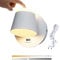 VOMI Lampe de Lecture à LED 8W avec Câble et Prise, Applique Murale Lampe de Chevet avec Interrupteur Tactile et port USB, Applique de Lecture Rotatif à 350° Eclairage Mural, Dimmable, 3000K-6500K