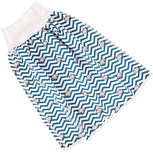 Kleinkind Trainingsrock Atmungsaktiv Hohe Taille Üben Windel Unterwäsche Hosen Wiederverwendbare Auslaufsichere Schlafwindelhose für Kleinkinder Neugeborenes Weiß Blau