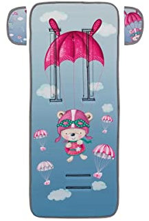 Interbaby 0C054-02 - Colchoneta Universal Paracaidista Azul para Silla de Paseo, unisex, Rosa.