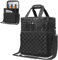 OPUX BYOB Sac de Transport pour 6 Bouteilles | Sac Isotherme rembourré pour Voyage, Pique-Nique, Sac fourre-Tout Portable étanche pour vin, dîner, fête, Noël, Cadeau pour Femme, Homme (carré Noir)