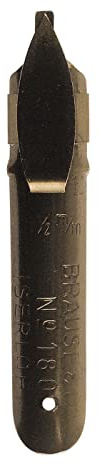 Brause 318515B - Packung mit 3 Banzugfedern 1,5mm für Linkshänder, mit abgeschrägter Spitze und Reservoir für die westliche Kalligrafie, ideal für Kalligraphie, 1 Box