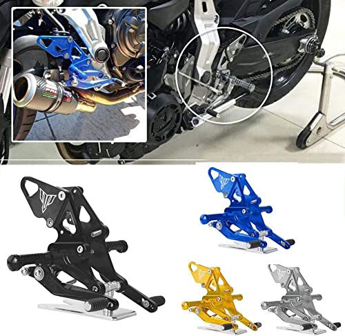 Lorababer Moto Moto CNC Billet Commandes reculées réglables Repose-Pieds arrière Compatible avec Y-amaha MT07 FZ07 MT FZ 07 2013-2018 2014 2015 2014 2015 2016 2017 (Noir)