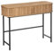 Atmosphera Créateur d'Intérieur - Console Colva 2 Portes Effet Chêne - Meuble de Rangement 3 Cases pour Entrée, Salon, Bureau- L100 x H80,5cm