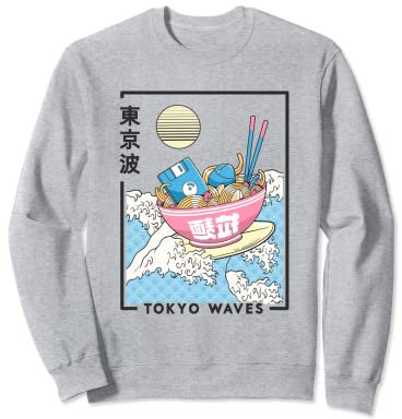 Bol Ramen numérique japonais pour enfants - Motif vague Sweatshirt