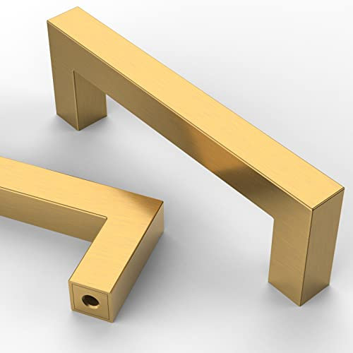 Astrée 10 Pack Gold Kitchen Handles - 96mm Stainless Steel Cupboard & Drawer Handles