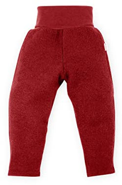 Ehrenkind® Walkhose aus Bio-Wolle & Bio-Baumwolle | Baby Hose | Wollwalk Hose | Standard 100 by Oeko-TEX | rot 134/140