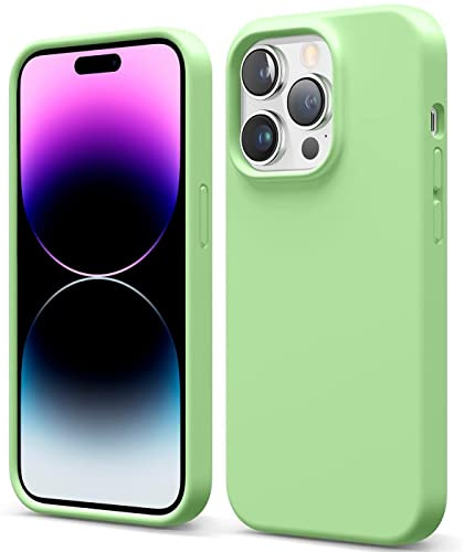Verco Handyhülle für Apple iPhone 14 Pro Max Hülle, Case Silikon Gel [weiches Innenfutter] Schutzhülle für iPhone 14 Pro Max Case stoßfest, Grün