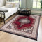 Mazovia Tapis de Sol Oriental Vintage - Lavable Tapis Imprimé à Poils Courts - Traditionnel Moquette pour Chambre - Tapis Antidérapant Victoria - Tapis Salon - Rouge 140x200 cm