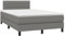 vidaXL Boxspringbett mit Matratze Doppelbett Polsterbett Hotelbett Bett Bettrahmen Bettgestell Lattenrost Schlafzimmerbett Dunkelgrau 120x200cm Stoff