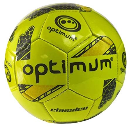 Optimum Classico All-Weather Football Ball - Stylish, Soft-Touch PVC, Even Pressure, Ideal for Training & Matches, Suitable for All Grounds - YELLOW - SIZE 3