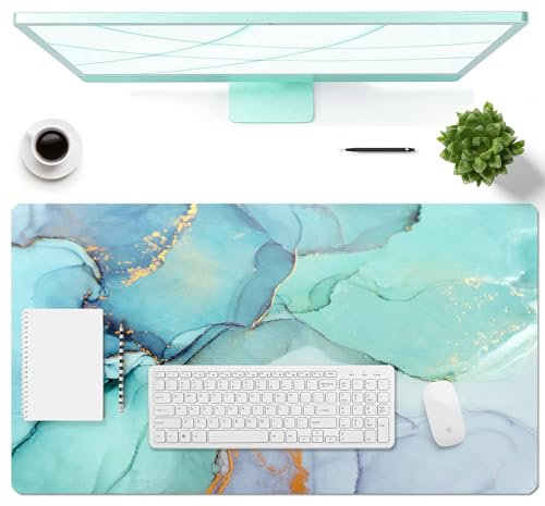 EPriakotu Schreibtischunterlage, 60 x 35cm PU Leder Schreibtischmatte, Wasserdichte Schreibtisch Blotter Schutz Büro Schreibtischmatte Computer Laptop Tastatur Matte für Büro Zuhause