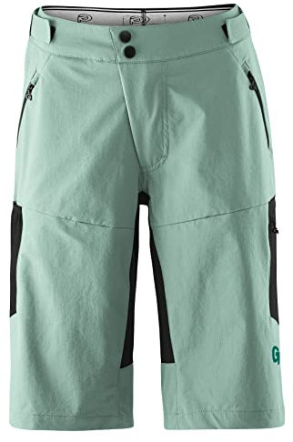 Gonso Damen Bike-Shorts Casina, Kurze Fahrradhose mit Packing-Taschen, Radhose mit einknöpfbarer Innenhose mit Sitzpolster