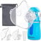 Inhalator Vernebler mit Tasche, Tragbarer Inhalationsgerät, Inhaliergerät-Set mit Mundstück & 2 Maske für Kinder & Erwachsene, USB Wiederaufladbar, Einstellbarer Sprühnebel