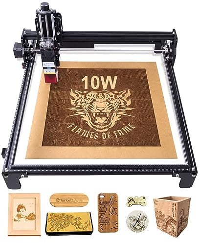 Yofuly 10W Laser Graviermaschine, 420x400mm Gravurbereich, APP/PC-Steuerung, 10W komprimierter Laserpunkt, Hohe Präzision, einfach zu bedienen, Mini-Laserschneider, Lasergravur Maschine für Holz