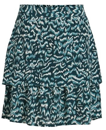 Vila Damen Rock VIFULIA Siva HW Short Skirt (DE/NL/SE/PL, Numerisch, 36, Regular, Regular, Viskose)