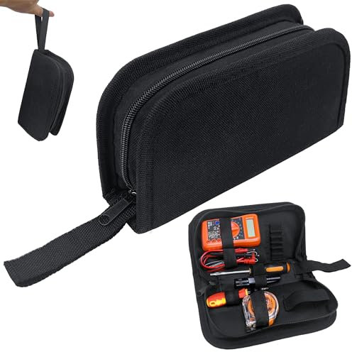 SDwfxd 2 Pcs Trousse Outils, Résistant Imperméable en Tissu Oxford Sacoche Outils Vide avec Sangle Suspendue et Fermeture à Glissière, Petit Pochette Outils pour Bricolage et Artisan Cadeau