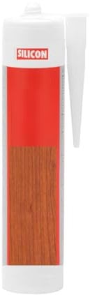Silicone acrilico colorato all'acqua per legno senza solventi per sigillare o stuccare legno - Uso Interno - Sigilliante Legno per Fori, Fessure e Crepe (Ciliegio)