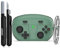 RFUNGUANGO Compatibile con auricolari Sony WF1000XM5 True Wireless con kit di pulizia, custodia protettiva in silicone morbido, custodia protettiva a tema console di gioco,Verde