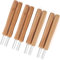 Maiskolbenhalter aus Edelstahl, Maiskolbenhalter, Maiskolbenspieße, verbrühungssicher, Maiskolbenhalter-Set, Grillgabelspieße für Zuhause, Kochen, Partys, Camping (Holzgriff, Maiskolbenhalter)