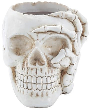 Skull Vase Home Decoration, Halloween Planter Decoration Skull, Spooky Skull Planter, Unique Skull Planter, Versatile Skull Decoration for Outdoor, Indoor, Garden Display