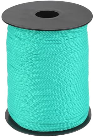 QUARKZMAN Polypropylen-Seil 3mm Polypropylenseil 10Om PP Flechtleine Textilseil Leine Nylonschnur Schnur Reißfeste Rope Kunststoffseil für Wäscheleine Camping Wandern Outdoor, Türkis