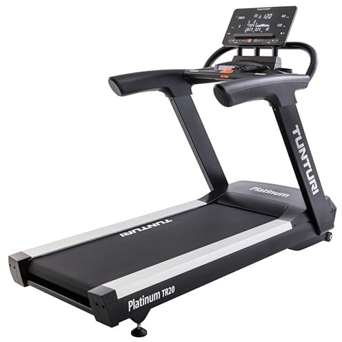 Tunturi Platinum TR20 Laufband - Fitnessgerät mit Bluetooth - 36 Trainingsprogramme - Klappbar - 1,0 bis 22 km/h - 10-Zoll-LCD-Bildschirm - Einfache Montage