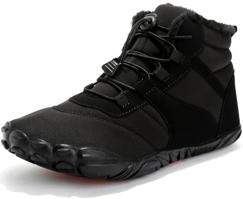 Scarpe da Trekking Uomo, Antiscivolo Impermeabile Stivali da Neve, Foder Caldo Imbottiti Barefoot Stivali da Invernal, Comode Pelliccia Alti, Outdoor