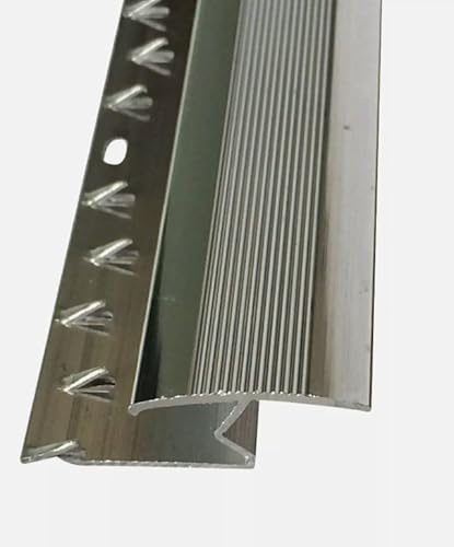 Carpet to Tile/Laminate Transition Threshold Strip - Metal Plate Strip Door Bar Z Edge Bar - SilverBrass 900mm/2700mm (Silver 2700mm)