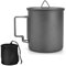 PKRANZYHKAL Mug Escalade en Titane - Tasse Randonnée Ultralégère | Popote Bivouac Résistante | Idéale pour Camping et Activités Extérieures | Haute Qualité et Durabilité,750ml