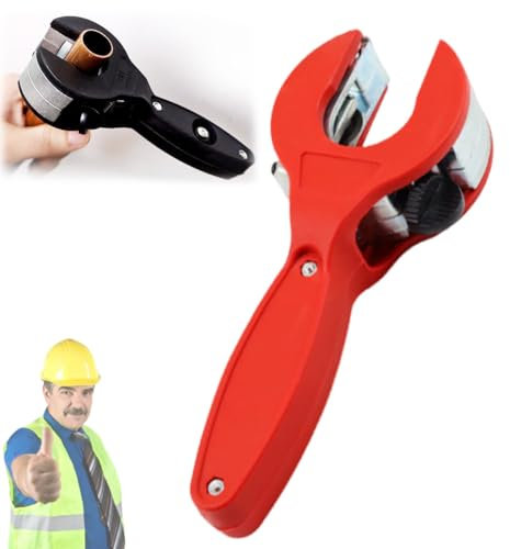 CHDHEVEGOD Ratschen-Rohrschneider, 2-in-1-Kompaktschneider für Enge Räume, Rohrschneider 1/4 bis 7/8, zum Schneiden von PVC/PPR/Kunststoffschläuchen/Weichmetallen