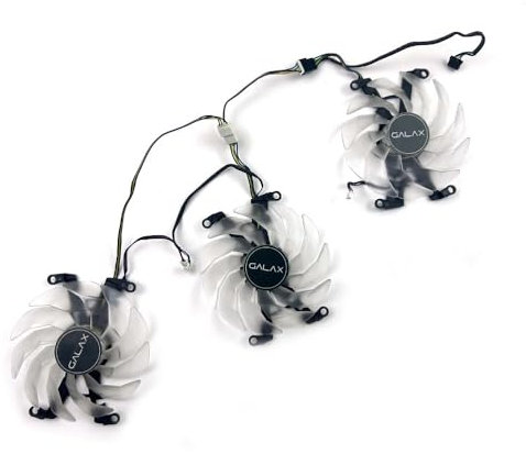 QKFTCSDW Ventilateur de Refroidissement 87 mm 4 Broches RTX3070 3080 3090 GPU Fan for Carte Graphique KFA2 RTX 3060 3070 3080 Ti SG (Fonction OC en 1 clic)