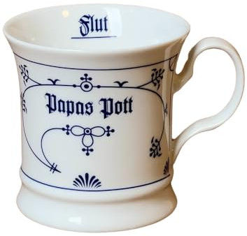 Buddel-Bini Papas Pott hoch Indisch Blau Kaffeebecher Ebbe und Flut