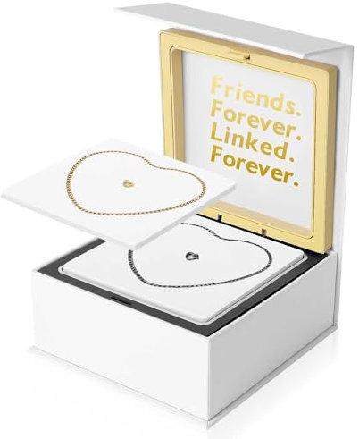 GYHCB Permanent Locked Bracelet Kit DIY Friendship Bracelets Stainless steel Matching Bracelet with Heart-shaped lock Gifts for Best Friend and Family