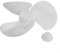 Three Leaf Replacement Blade for 12 Inch Fans Suitable for Various Types of Stand and Table Fans (Transparent White)